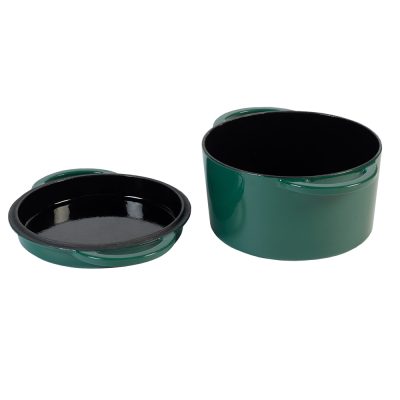 Alternative view of Zöld kerek öntöttvas lábas